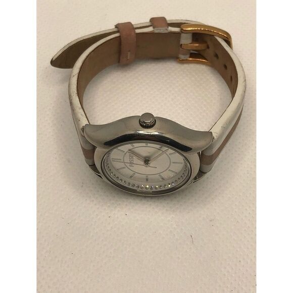 Fossil BQ1590IE Women's Leather Analog Silver Dial Quartz Genuine Watch HO340 - Picture 7 of 9